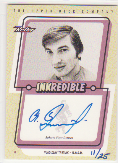 99/00 UD Retro Inkredible Vladislav Tretiak Level 2 /25 SSP